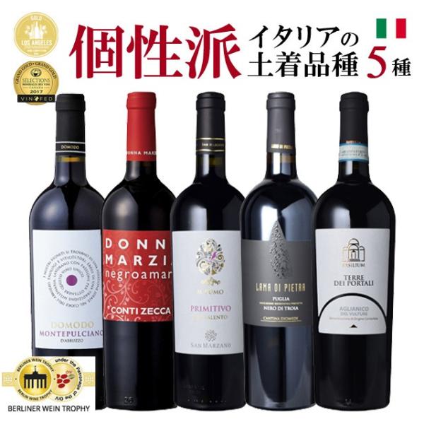 赤ワイン 5本セット イタリア ワイン