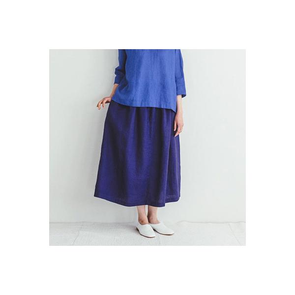 fog linen work フォグリネンワーク ICHIKA SKIRT BLEU