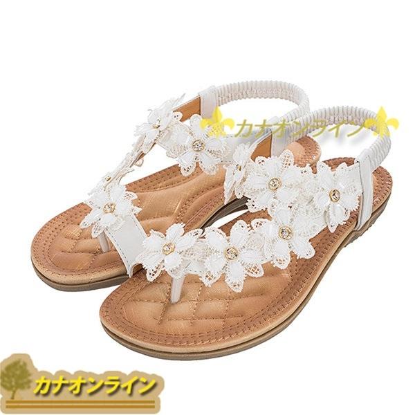 レディース 花飾り 可愛い ビーチサンダル フラット トングサンダル お洒落 美脚 ストラップ ホワイト 屈曲 疲れにくい 軽量 履き心地 Wjrsg1dbcc カナオンライン 通販 Yahoo ショッピング