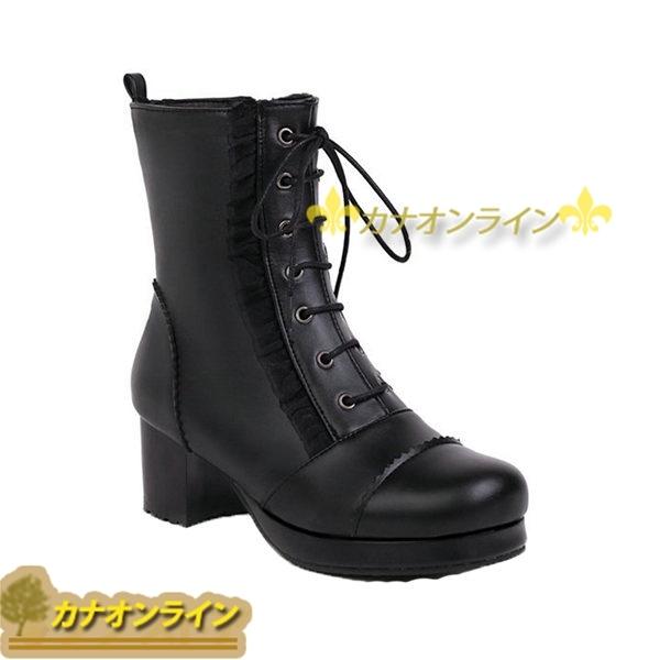 ロリータシューズ レディース Lolita ショートブーツ 衣装 編み上げブーツ ゆめかわいい 5 5cmヒール お姫様 コスプレ靴 厚底 Wjrsg467e432f カナオンライン 通販 Yahoo ショッピング