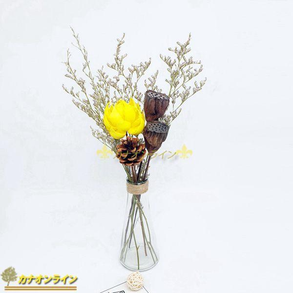 ドライフラワー 永遠の花 インテリア 枯れない花 ガラス花瓶付き アートフラワー 禅意 クリア花瓶 木棉 風水 飾り ユーカリ 装飾花 蓮 Wr2yx25eca カナオンライン 通販 Yahoo ショッピング