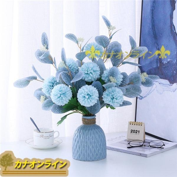 フェイクフラワー 造花 菊 卓上用 ブーケ ユーカリ ナチュラル 花束 ベランダ 花瓶付き インテリア 寝室 おしゃれ 室内 新生活 演出 Xhyxd1e84acc カナオンライン 通販 Yahoo ショッピング