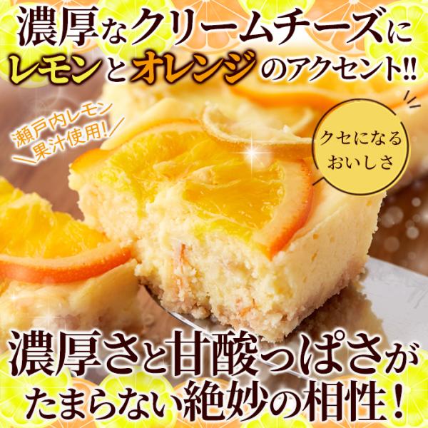 香る柑橘と濃厚クリームチーズが際立つ！レモン＆オレンジプレミアムチーズケーキ2本セット≪冷凍≫  SM00010884fro