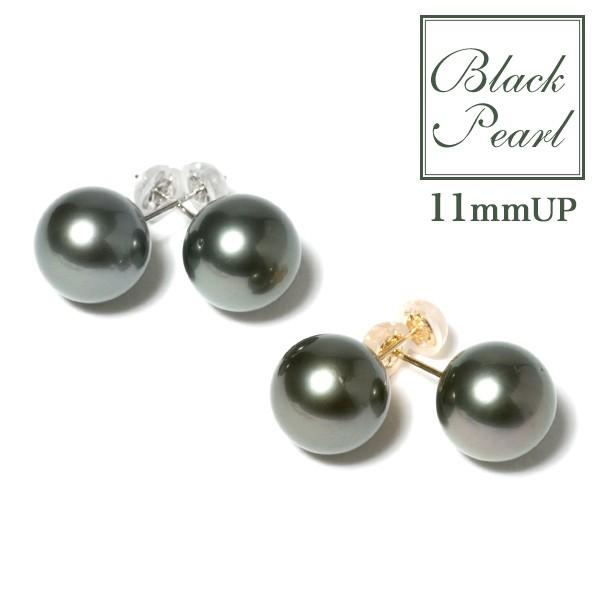 タヒチ黒蝶真珠 スタッドパールピアス パールイヤリング グリーン系 11mmup Bac K14wg K18yg Silver Tahitian 本 真珠 黒真珠 N2 5317 15r11r 真珠の卸屋さん 通販 Yahoo ショッピング