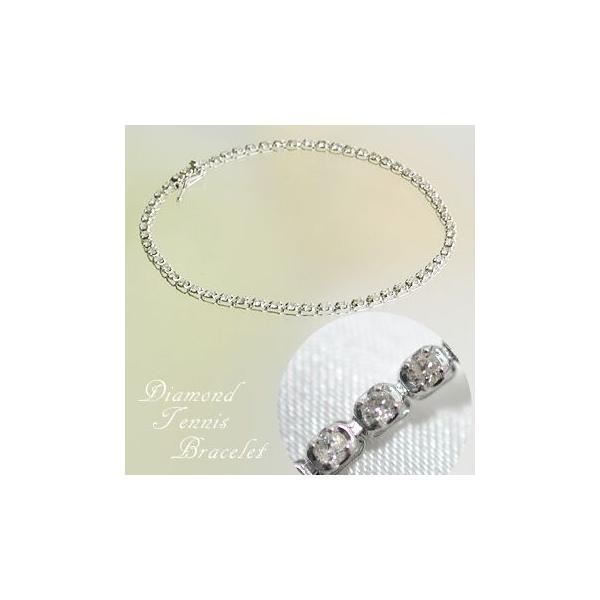 受注発注品】 ダイヤモンド テニスブレスレット 1.0ct Pt900