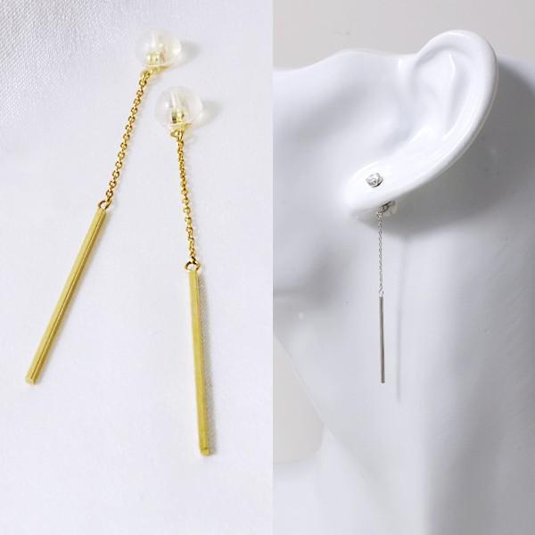 どんなピアスも華やかに変身 揺れるバーデザイン ピアスキャッチ K18wg K18yg ゴールド N5 Chain Bar Catch 真珠の卸屋さん 通販 Yahoo ショッピング