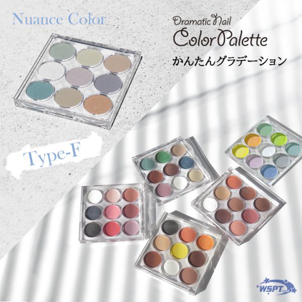 ドラマティックネイルカラーパレット 9色入り　チップ9本付