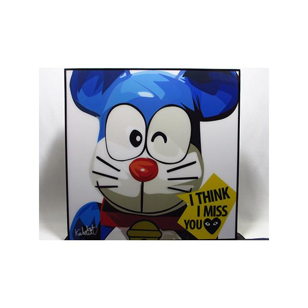【i・新品 No 357】 ポップアートパネル ベアブリック ドラえもん wyrab52797_kp357