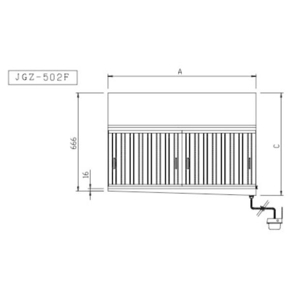 JED グリスフィルター JGZ-502F 有圧換気扇内蔵用F型 (社) 日本 JED グリスフィルター JGZ-502F 有圧換気扇内蔵用F型 (社) 日本