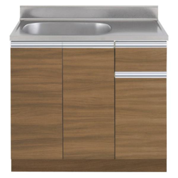 エリア限定配送無料 流し台単体KW-900 アイオ産業 標準鏡面扉スノーホワイト色 W900mm×D550mm×H800+90mm