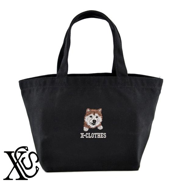 柴犬8柄単 刺繍 キャンバス生地 ランチ ミニ トートバッグ レディース メンズ【X-CLOTHES】オリジナル グッズ ワンポイント 雑貨