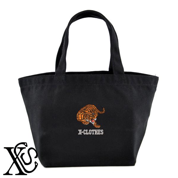 虎13柄単 刺繍 キャンバス生地 ランチ ミニ トートバッグ レディース メンズ【X-CLOTHES】オリジナル グッズ ワンポイント 雑貨