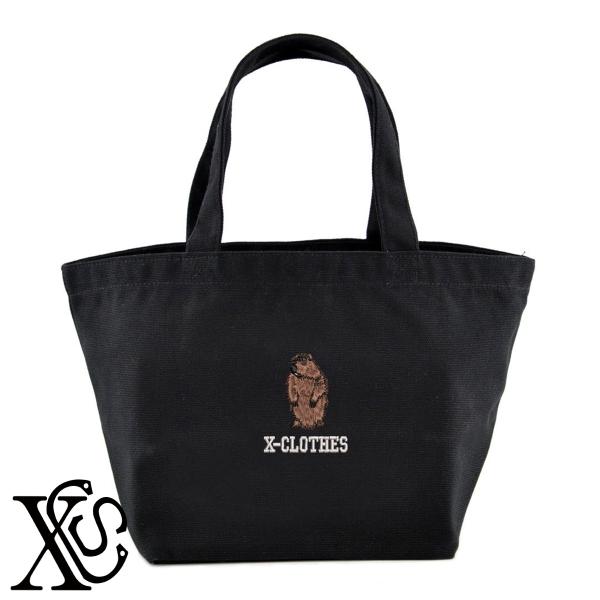 マーモット3柄単 刺繍 キャンバス生地 ランチ ミニ トートバッグ レディース メンズ【X-CLOTHES】オリジナル グッズ ワンポイント 雑貨