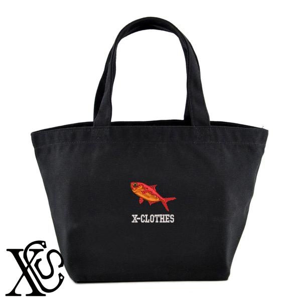 キンメダイ2柄単 刺繍 キャンバス生地 ランチ ミニ トートバッグ レディース メンズ【X-CLOTHES】オリジナル グッズ ワンポイント 雑貨