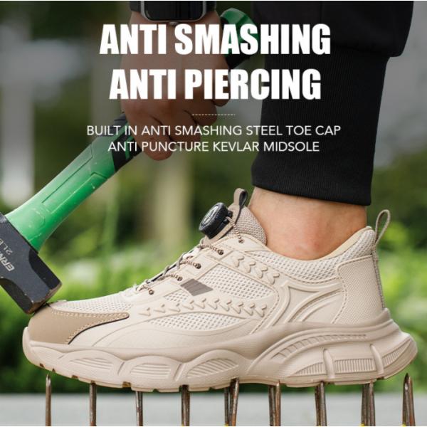 安全靴 スニーカー 作業靴 メンズ レディース 鋼先芯 つま先保護 ケブラー中底 ダイヤル式 厚底 軽量 通気 防滑 耐磨耗 衝撃吸収 快適 簡単脱着 23~29.0cm