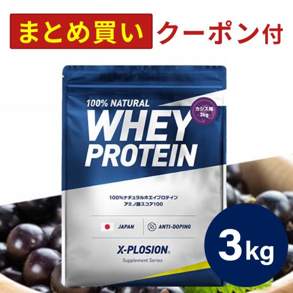 エクスプロージョン WPC 3kg カシス味 100%ホエイプロテイン 大容量
