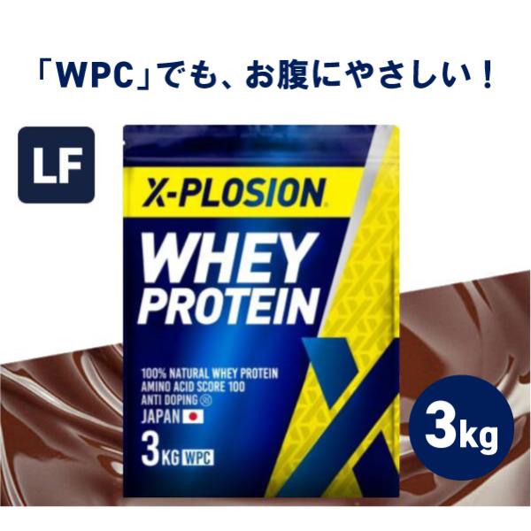 エクスプロージョン WPC ラクトースフリー 3kg ミルクチョコレート味 100%ホエイプロテイン 大容量