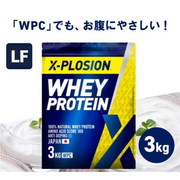 エクスプロージョン WPC ラクトースフリー 3kg サワーヨーグルト味 100%ホエイプロテイン 大容量