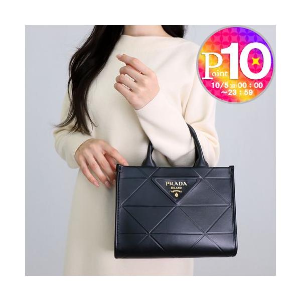 PRADA プラダ ハンドバッグ シンボル ステッチ レザー スモール