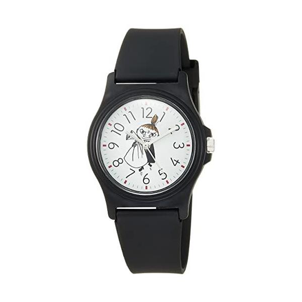 [フィールドワーク] 腕時計 アナログ ムーミン PVCベルト 蓄光 白 文字盤 MOC001-4 レディース ブラック