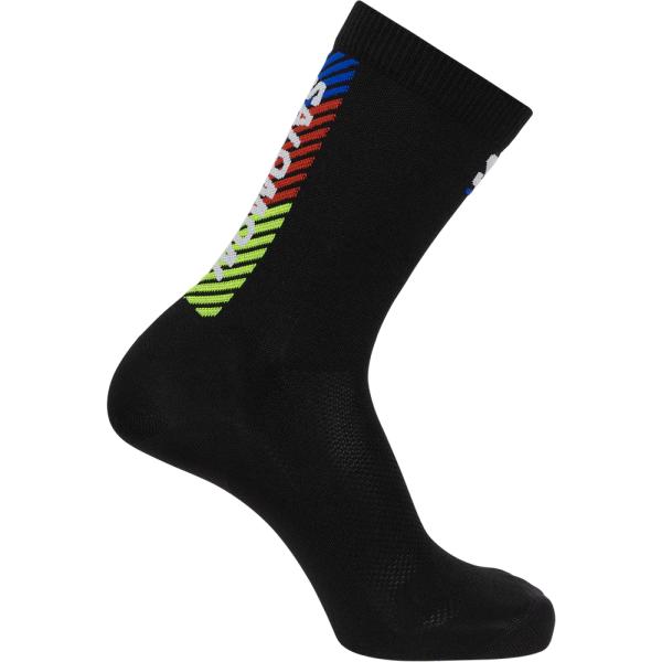 サロモン SALOMON LC2090000 PULSE RACE FLAG CREW カラーBlack/FieryRed/SafetyYellow トレイルランニング ランニング ソックス 靴下