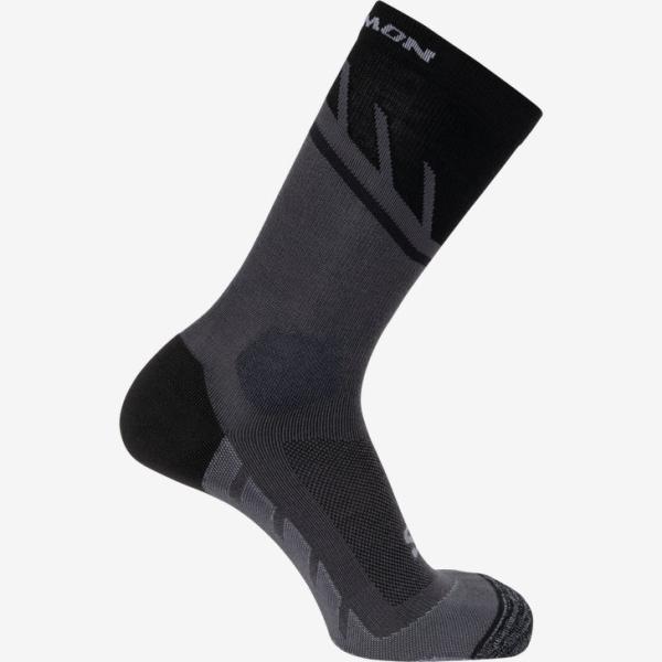サロモン SALOMON LC2164800 SPEEDCROSS CREW カラーBlack/Magnet/Quarry トレイルランニング ランニング ソックス 靴下