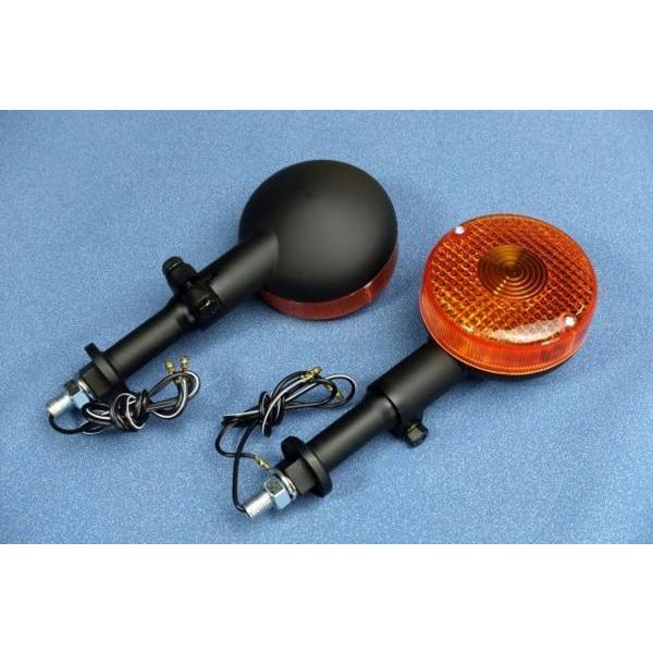 RZ250/350用 黒ボディ＋オレンジレンズウインカー 2本セット【 ゼス