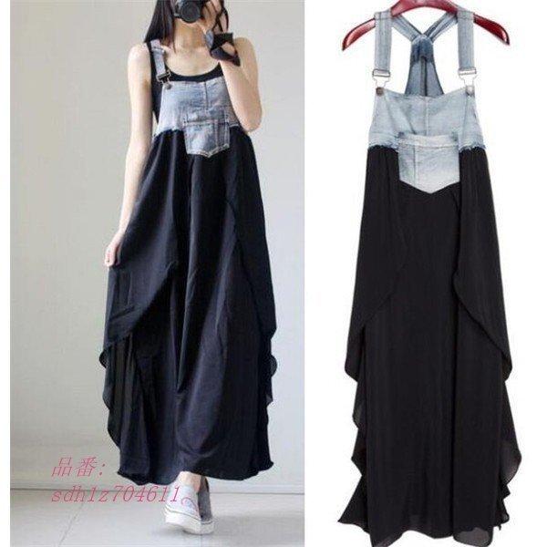 サロペット オーバーオール レディース ジャンパースカート デニム ロング 秋冬 コーデ 韓国 ミセス Sdh1z 奇跡の花 通販 Yahoo ショッピング