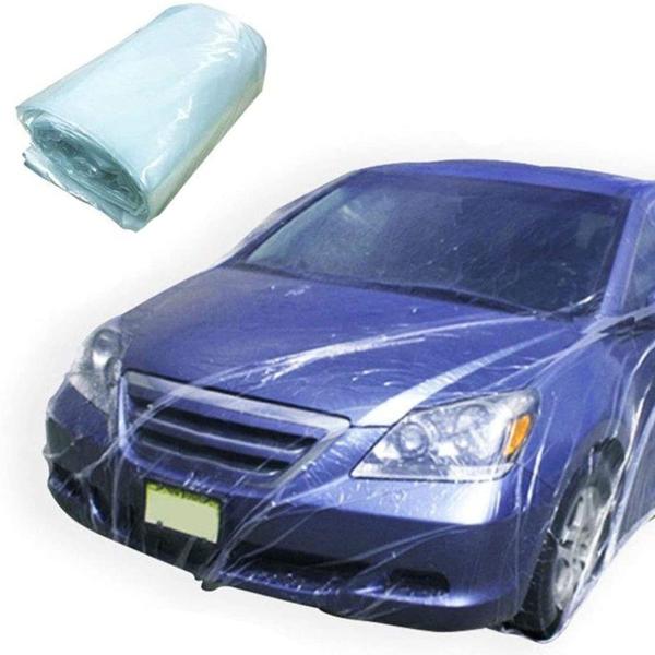 浸水防止カバー 洪水に強い！車カバー 自動車カバー ボディカバー カーカバー 乗用車浸水被害対策 汎用サイズ 洪水の保護PEの防水シートの透明なプラスチックカ