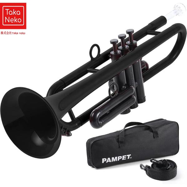 《 キャリーバッグ＋3C/7Cマウスピースセット》プラスチック Bb｜ トランペット ｜初心者 ・学生・指導用・プロ仕様｜ 軽量｜ 高耐久｜ キャリーバッグ ｜3Cと7Cのマウスピース1個づつ付属 ｜