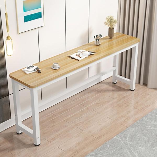 【強くて耐久性】このカウンターテーブルは、安定性と耐久性を確保するために、耐久性のある高度なMDFボードと高品質のスチールフレームから作られています。【細長いテーブル】サイズ：幅さ80/100/120/140/160×40×高さ75cm。こ...