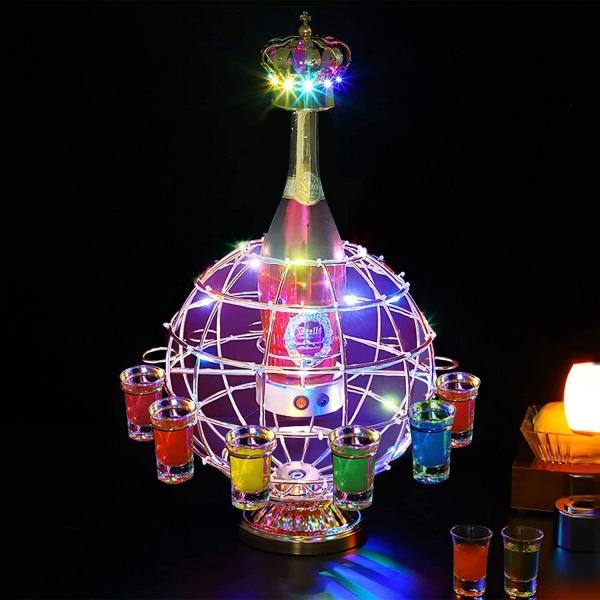 テキーラ地球儀 LED酒グラスワインラック 酒棚 おしゃれ 地球儀の形 12