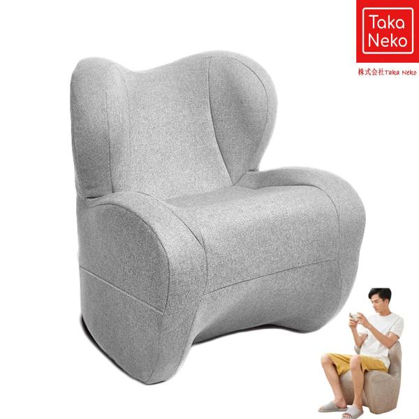 ソファー 1人掛け 座椅子 組立不要 超軽量ソファー 簡単移動 3.5kg 骨盤を立て姿勢が整う 洗えるカバー ポケット付き 肘のサポート 子供用読書用背もたれ 大人用怠惰なソファ リビング 寝室 バルコニー用