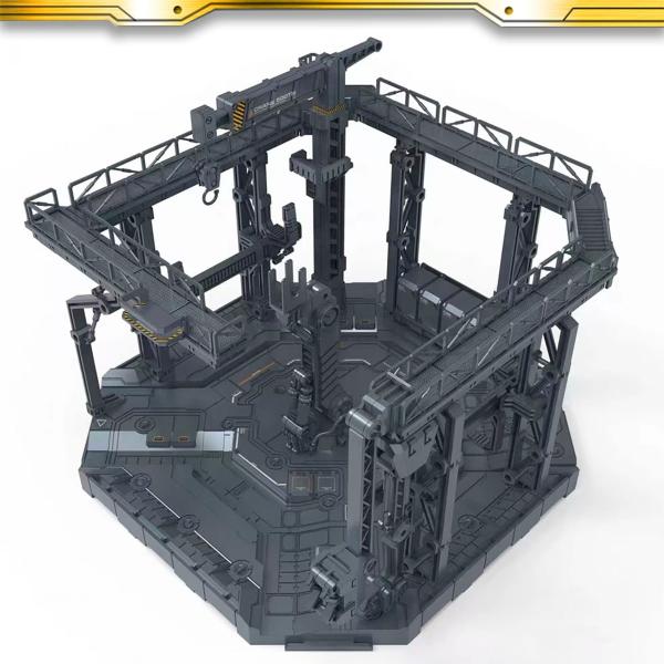 ガンダム　MG 1/100 ジオラマベース 格納庫　LED 電池付　完成品 xixi68_p210214455f80