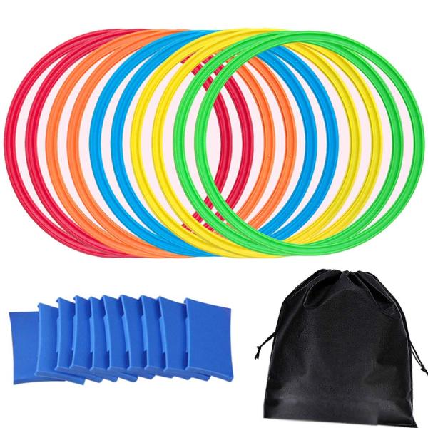 ケンケンパ リング カラフル 10本セット ケンケンパリング 28cm/38cm/48cm 子供 けんけんぱ 遊具 子供トレーニング 屋内 外遊び 運動 練習 幼稚園 運動会 誕生日