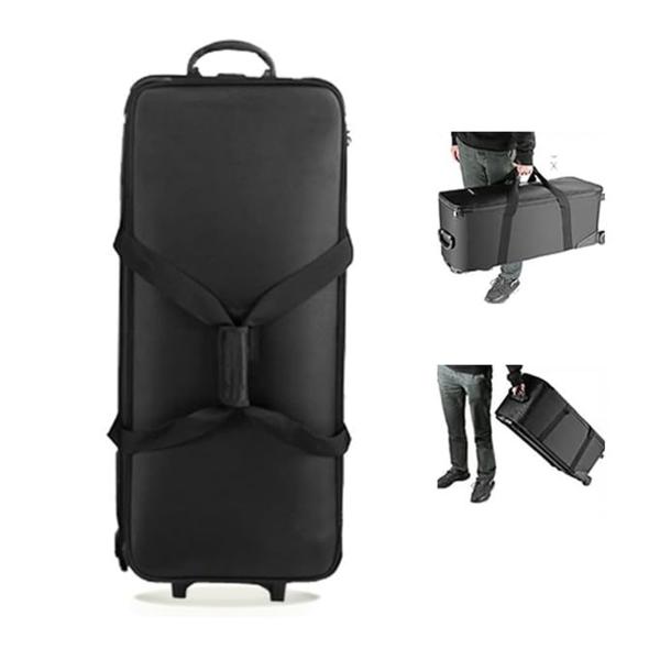 ライトスタンドバッグ 三脚ケース 大容量 撥水性 優れるファスナー 携帯便利 ストラップ、引っ込め可能なトートハンドルまたは内蔵ホイールによって、バッグを運