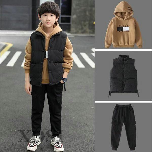 Xosi ジャージ キッズ 男子 上下 長袖 秋冬 厚手 裏起毛 子供服 セットアップ 3点セット パーカー Tシャツ 長ズボン スポーツウェア 運動着 暖かい 可愛い Www Legheleggere Com