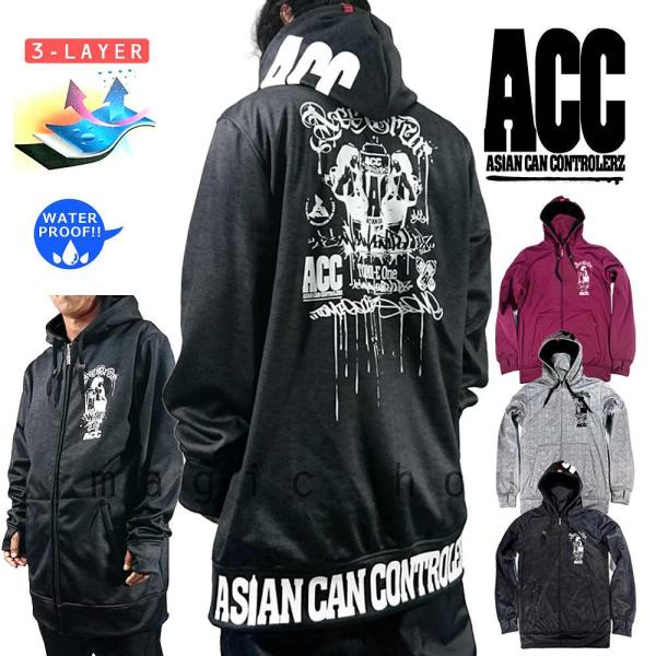 ☆ ACC 撥水パーカー 防水パーカー ロング丈 ☆ スノーボードウェア ACC スノーボード パーカー スノボー トールパーカー 撥水