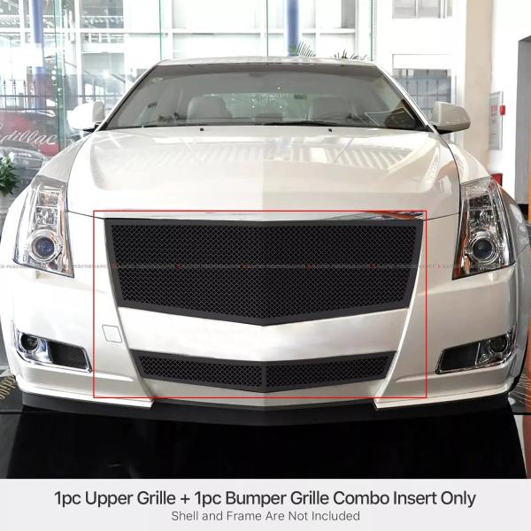 Cadillac グリル ブラック For 2010-2016 Cadillac SRX Front Bumper Upper Grille Black