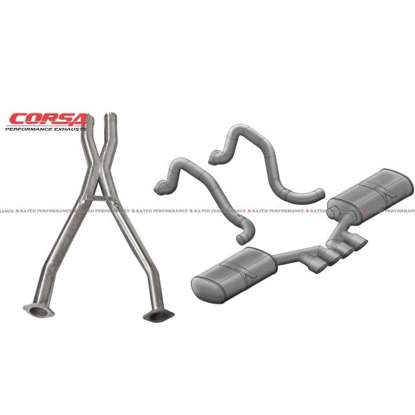 シボレー コルベット C5 1997-2004 エキゾーストシステム マフラー シボレー コルベット C5 1997-2004 エキゾーストシステム マフラー : X