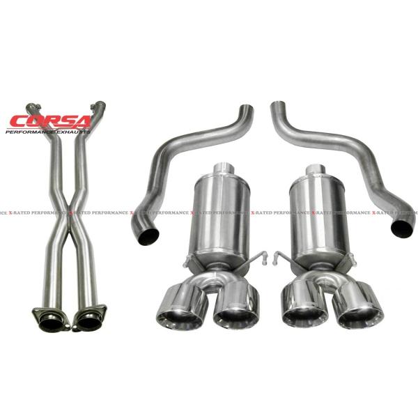 シボレー コルベット C6 2009-2013 エキゾーストシステム マフラー : X