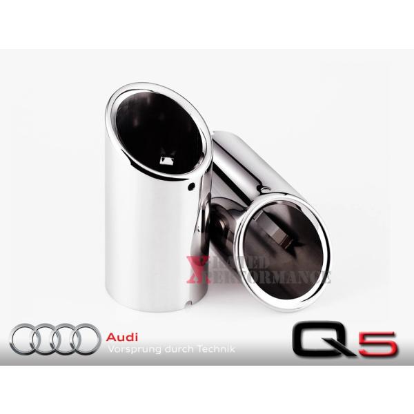 アウディ Q5 8R 3.2FSI テールパイプフィニッシャー マフラーカッター クローム