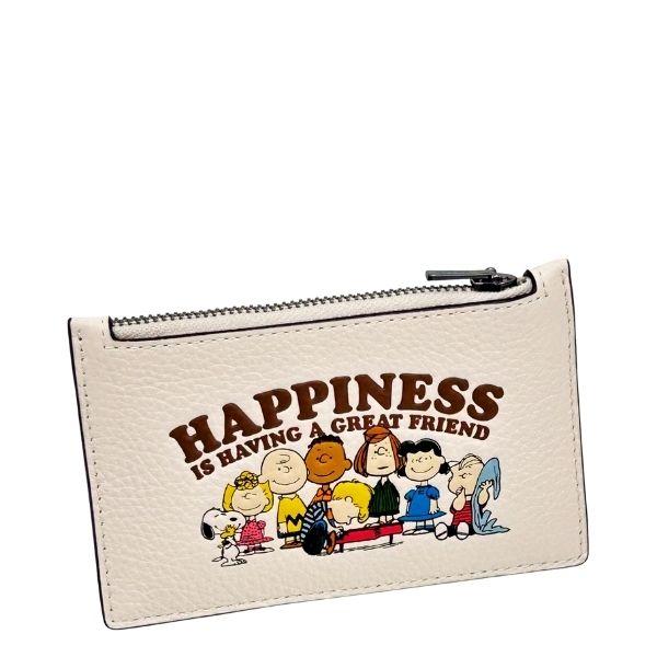 国内発送 コーチ カードケース メンズ レディース Coach × Peanuts ジップ カードケース CBM79 QBCAH チョークマルチ COACH（コーチ） カードケース メンズ レディース × Peanuts ジップ