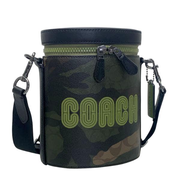 コーチ COACH バッグ ショルダーバッグ メンズ アウトレット PVCコーティングキャンバス×レザー CC024 FCC024 QBUOX カーキ/オリーブグリーンマルチ MMM COACH（コーチ） 送料無料 CC024 バッグ メンズ ショルダーバッグ