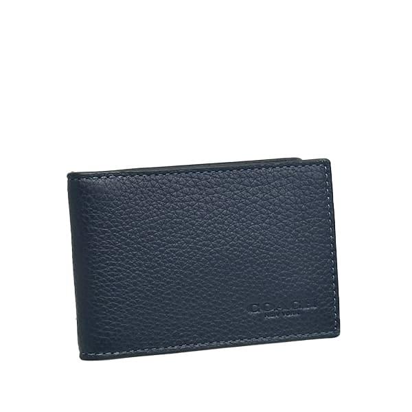 コーチ 財布 メンズ COACH アウトレット カードケース レザー コンパクト ビルフォールド ウォレット CM167 QBBHP ミッドナイトネイビー COACH（コーチ） 財布 メンズ アウトレット カードケース レザー