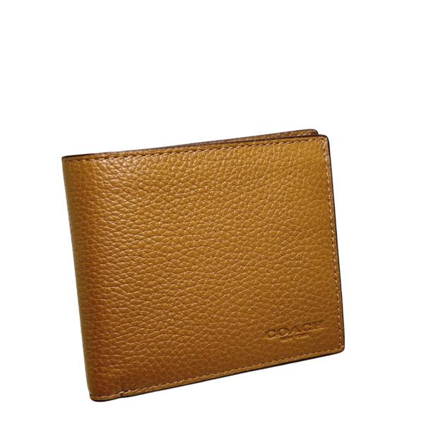 コーチ 財布 メンズ COACH 折り財布 ぺブル レザー 3in1 ウォレット 