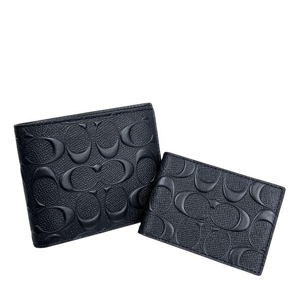 COACH（コーチ） 財布 メンズ 折り財布 シグネチャー レザー 3in1