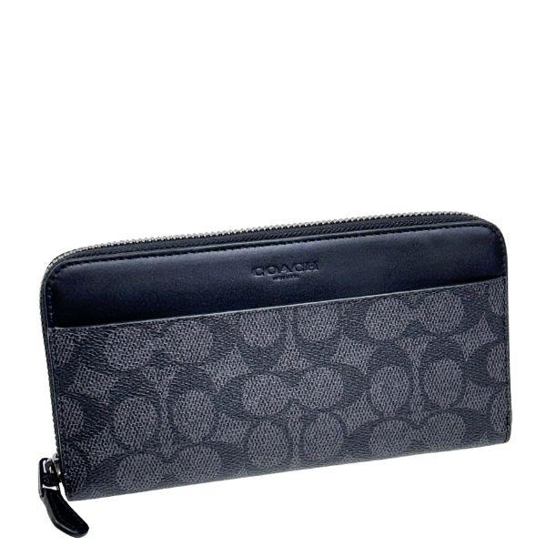 COACH（コーチ） 財布 メンズ 長財布 シグネチャー アコーディオン