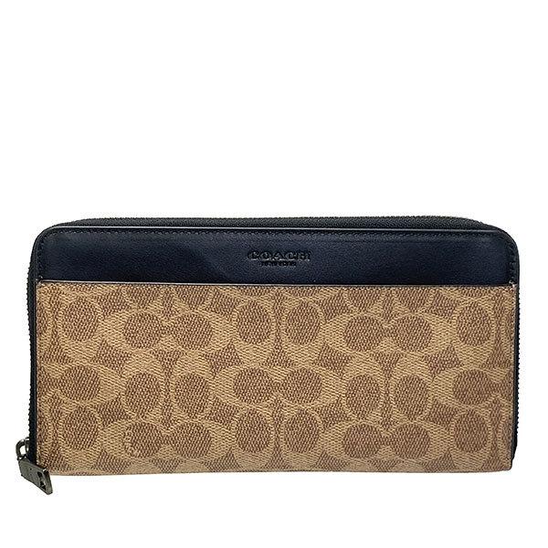 COACH 送料無料 コーチ 財布 メンズ 長財布 シグネチャー トラベル 