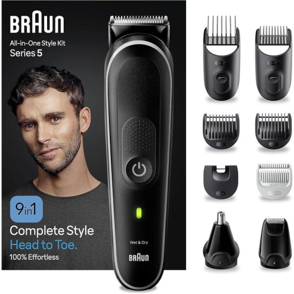 ブラウン MGK5420 ブラック/グレー マルチグルーマー 1台6役のフェイスケア 剃る・刈る・整える BRAUN 新生活 一人暮らし シンプル